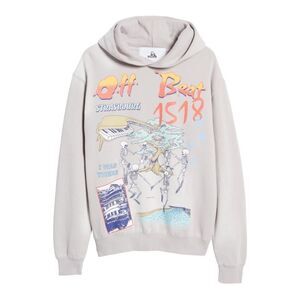 Off Beat Graphic Hoodie - Gray